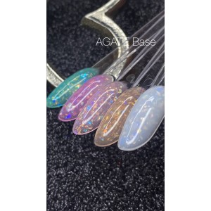 Камуфлююча база Saga Agate Base №1 (молочний, зі слюдою) 9 мл. Photo 2